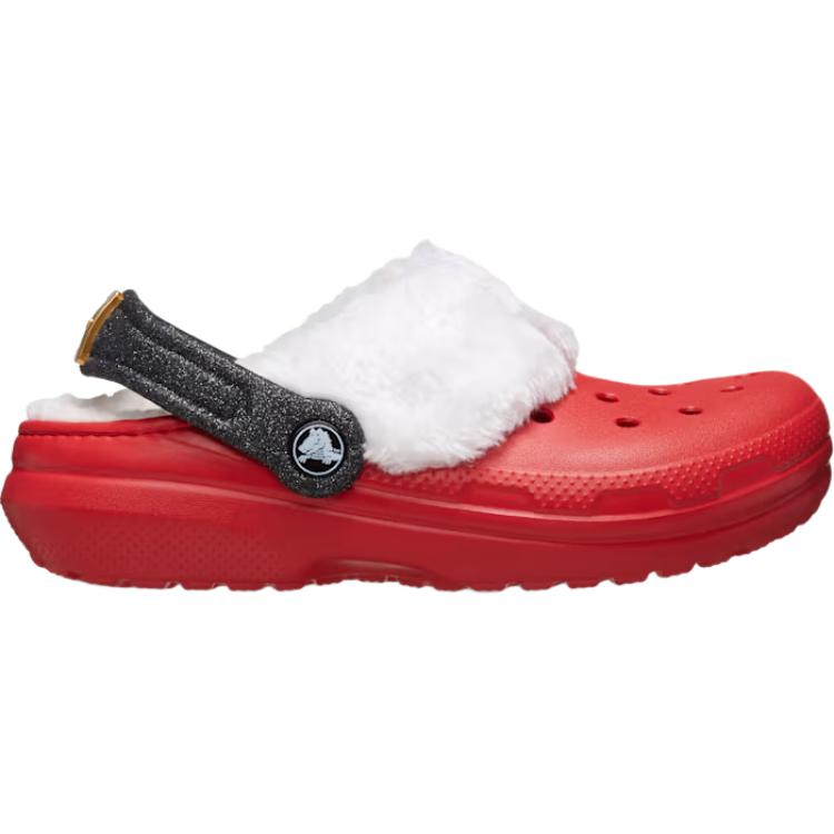 Crocs Классические утепленные клоги Санта для детей Varsity Red Multi 210931-6WE