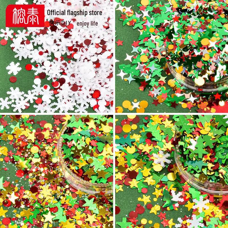 Dreamy Summer Glitter Mix: Hexagonal Sequins, Laser, and Fine Glitter In DIY Hemp Material.