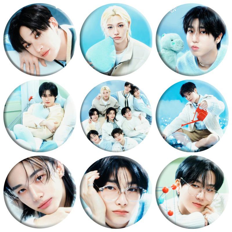 Брелок-зеркальце с значком фанклуба 5-го поколения Stray Kids - Мерч со звездой Хвана Хёнджина