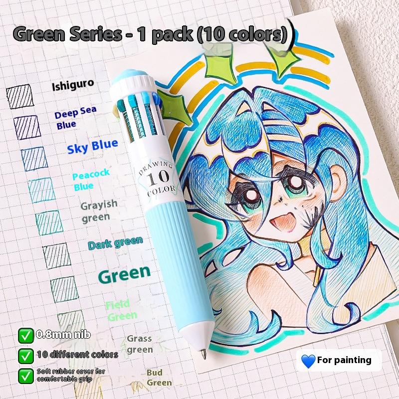 28-цветная шариковая ручка 0,8 мм с мягким грипом, нажимная многоцветная ручка для письма, для рисования, школьные принадлежности, канцелярские товары