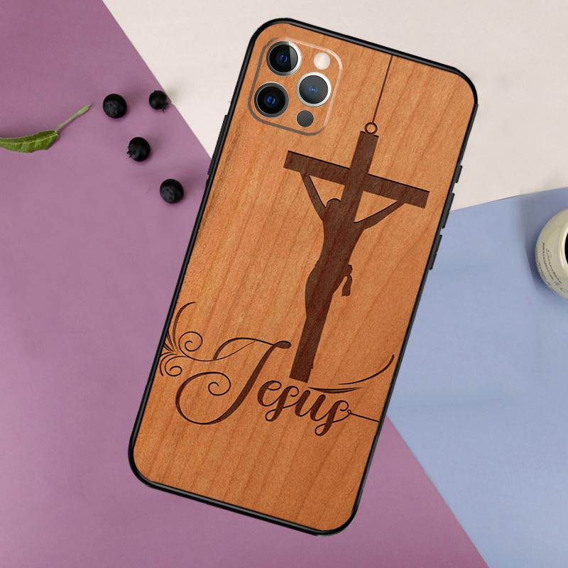 Buddha Jesus Guadalupe Wood Phone Case For iPhone 17 16 15 14 11 12 13 Pro Max Plus 12 13 mini 16e 17 Air Bumper Cover