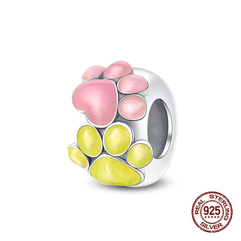 Fashion 100% 925 Sterling Silver Colorful Zircon Stars Moon Separator Charms Bead Fit Original Bracelet Fine DIY Jewelry