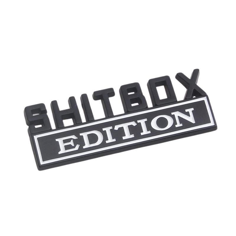 Car 3D Metal Chrome Sticker Emblem SHITBOX EDITION Badge Car Tail Trunk Side Body Scratch Styling Stickers Auto Accessories