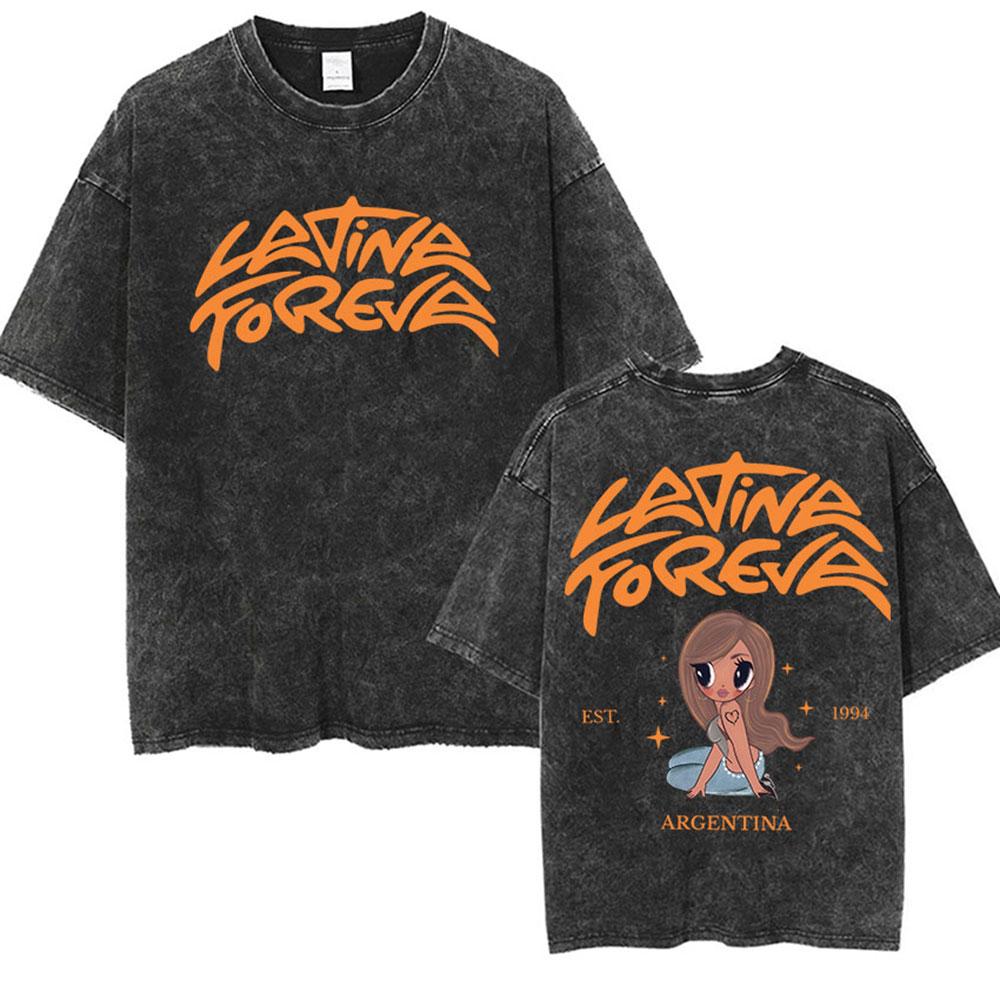 Vintage Karol G Tropicoqueta Tour 2025 Washed T Shirts Men Women Aesthetic Clothing Oversized Tshirt Harajuku High Quality Tees