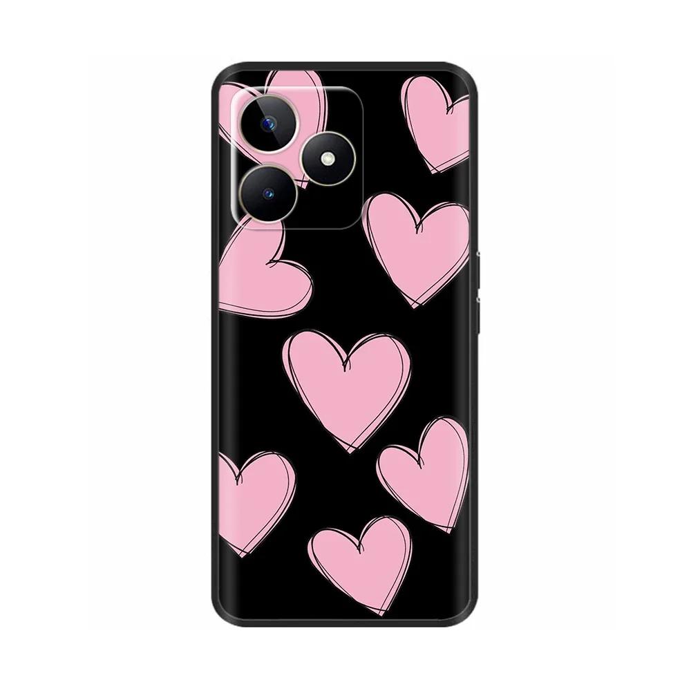 Для Realme C53 Чехол Силиконовый Ударопрочный Мягкий ТПУ Чехол для Телефона Для Oppo Realme C53 4G Funda Coque RealmeC53 C 53 Цветы Мультяшный
