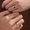 Элегантный набор квадратных колец с изображением цветка-листа золотого цвета с инкрустацией красным камнем. Кольца для вечеринки, помолвки, свадьбы для женщин. Украшения
