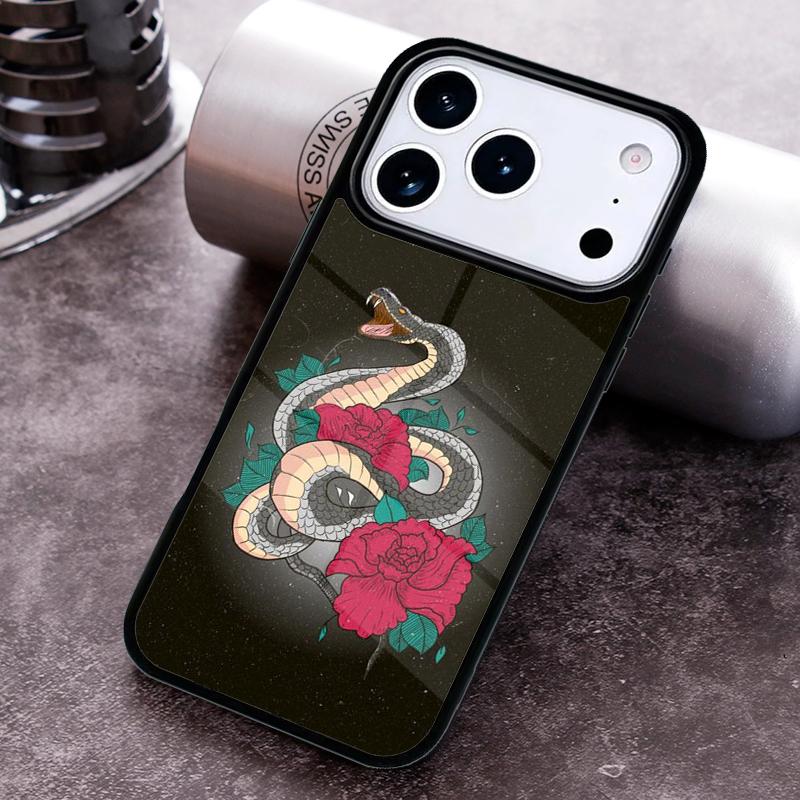 Чехол для телефона «Цветок змеи» для iPhone 17, 16e, 15, 14, 13, 12, 11, Mini, Pro, MAX, мягкий силиконовый чехол