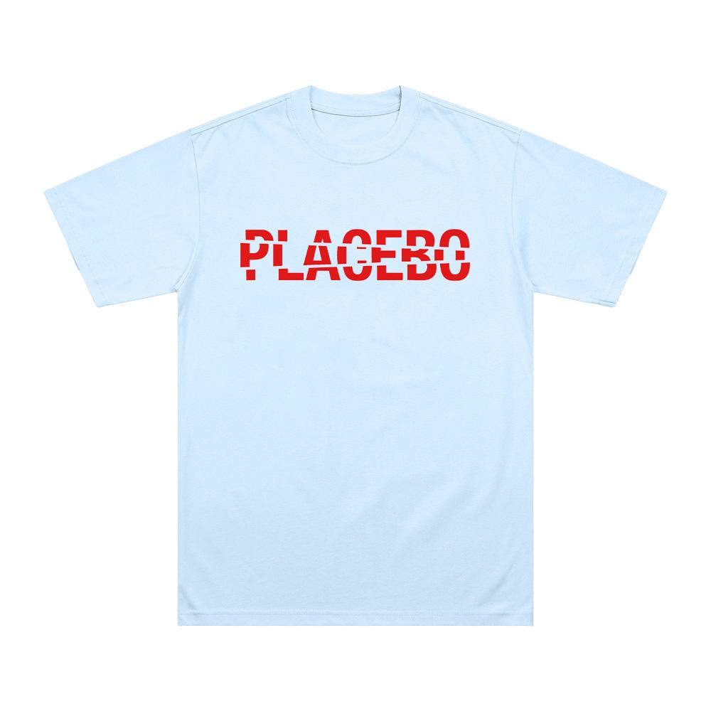 Футболка с логотипом Placebo Хлопковая футболка Альтернативная рок-группа Унисекс Короткий рукав Летняя Повседневная Дышащая Свободная Уличная одежда