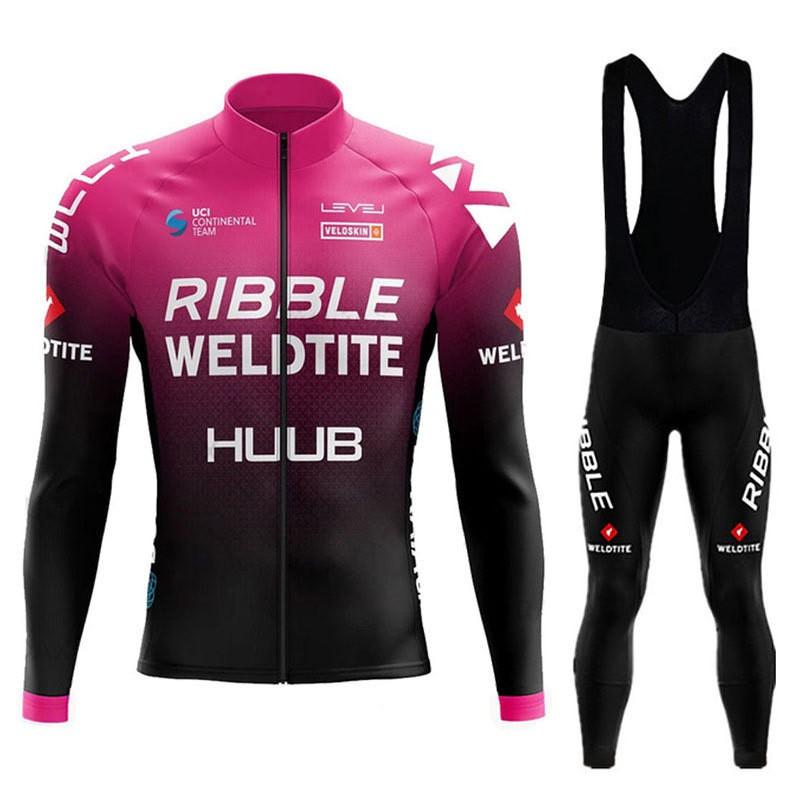 HUUB Long Sleeve Cycling Jersey Set Breathable Quick-Dry Performance Wear Men Women Road Bike Riding
