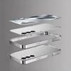Electroplated Silver Shockproof Phone Case For Samsung Galaxy S26 S25 S24 S23 S22 Ultra Plus Fe With Silver Fluid Pattern