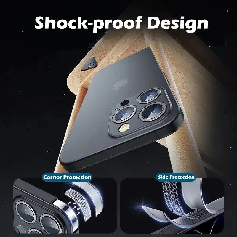 Ультратонкий мягкий полипропиленовый чехол для iPhone 15, 14, 13, 12 Mini 11 Pro X XR XS Max 7 8 Plus SE2, матовый, полупрозрачный, с твердой задней частью, прозрачный тонкий чехол