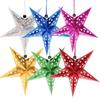 Hanging 3D Christmas Tree Lampshade 45cm Star Paper Lantern Home Decor
