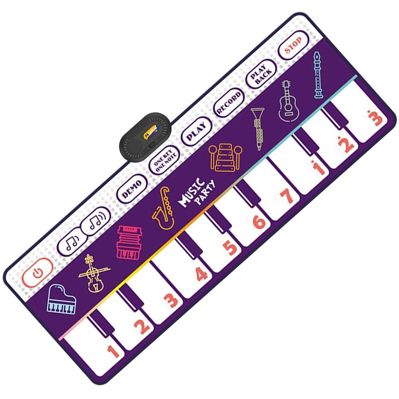 Детский многофункциональный музыкальный пианино-коврик Пианино-клавиатура на полу для малышей с Midi Детский коврик Музыкальный ковер Обучающие игрушки Подарки для детей