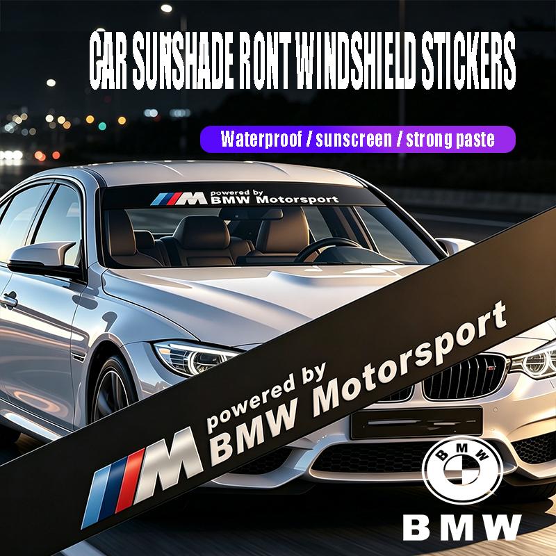 1xCar Sunshade Stickers Auto Front Windshield Decorative Decals For BMW X1 X2 X3 X5 X4 X6 X7 iX3 F20 F10 F07 E70 E46 E90 E92 E60 cysh69
