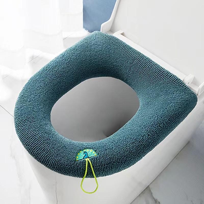Thicken Toilet Seat Cushion Breathable Non-slip Detachable Anti-deformed Lid Pad Cover Winter Warm Soft Washable Closestool Mat Bathroom Accessories