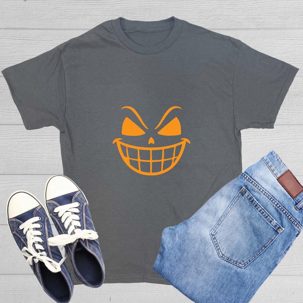 Pumpkin Teeth Sarcastic Humor Graphic Tee Gift For Men Novelty Funny T Shirt