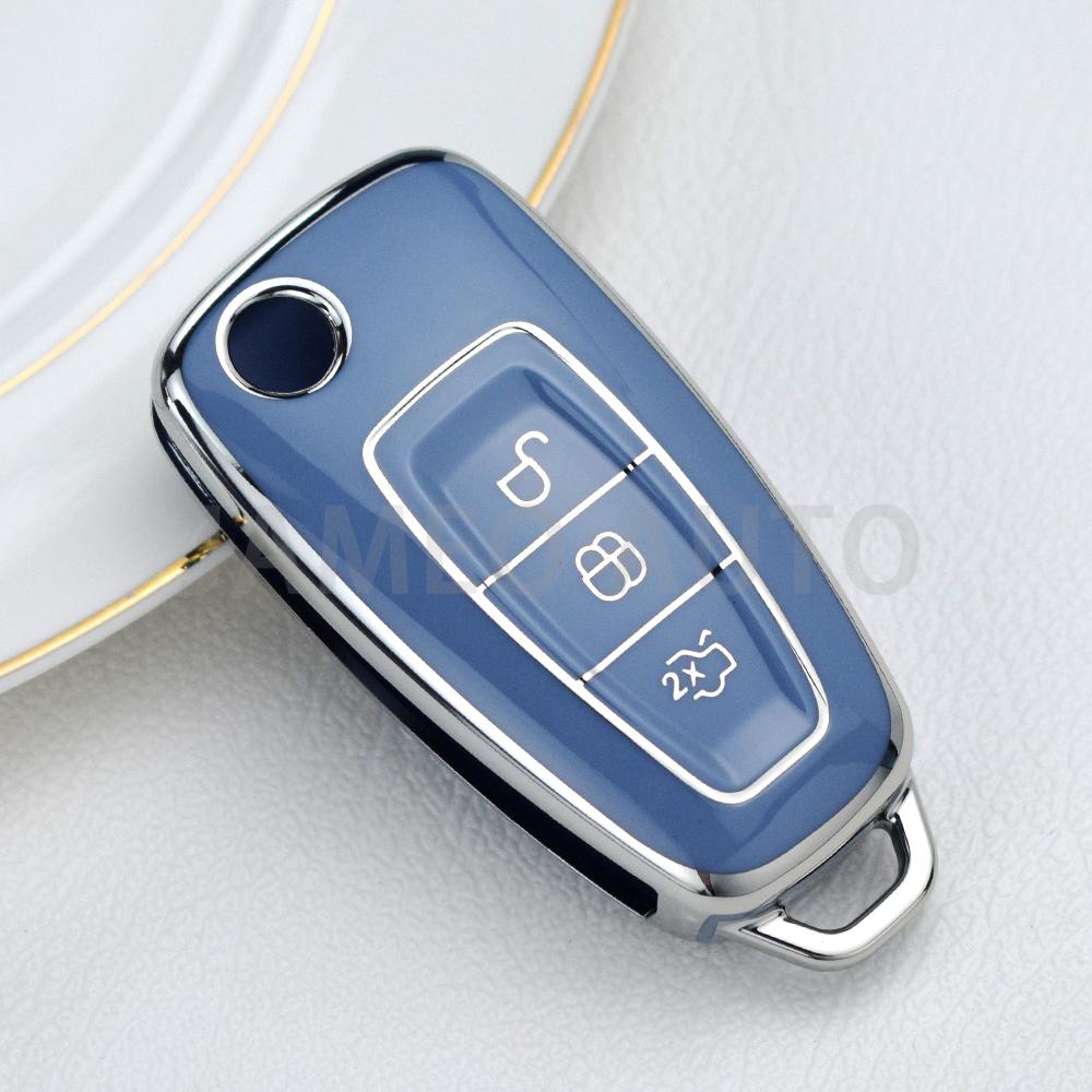 For Ford Focus 2 3 MK3 ST RS Ecosport Kuga Escape Fiesta Fold C-Max S-Max Mondeo TPU Folding Car Remote Key Cover Case