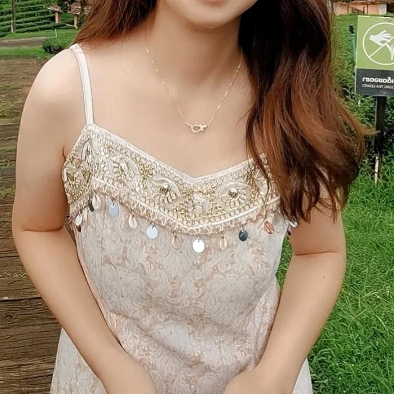 Элегантное платье в стиле дворца со стразами и бисером на бретельках, сексуальное жаккардовое платье для женщин