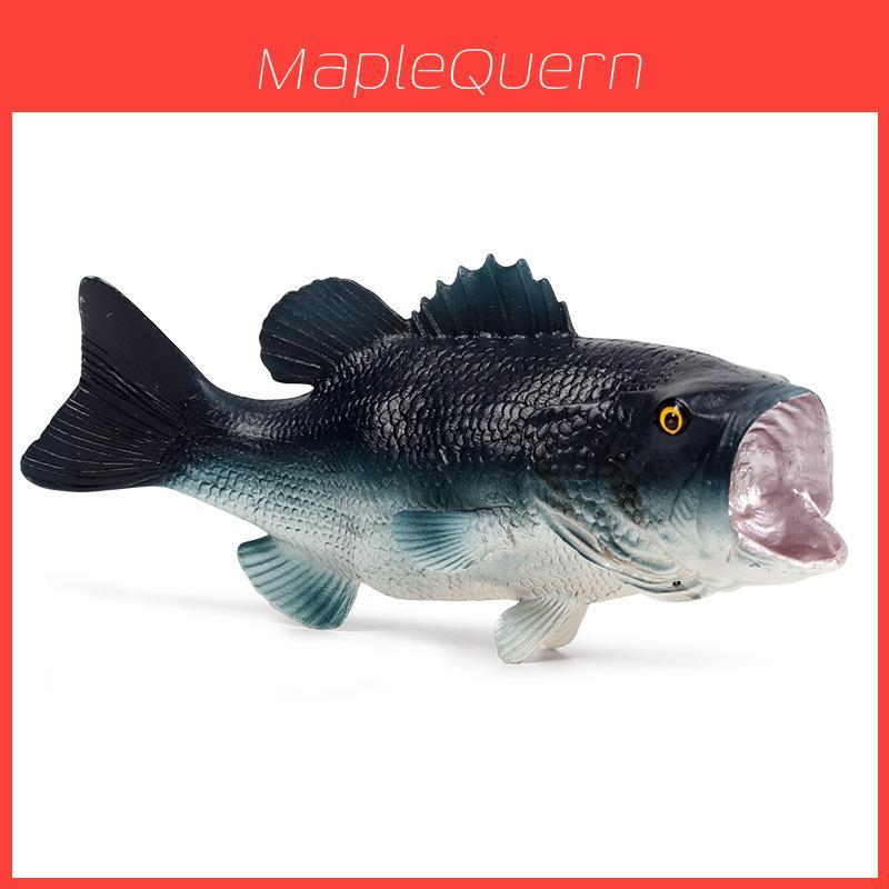 Игрушка-модель рыбы Lateolabrax Japonicus из пластика для декора морского аквариума
