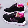Модные кроссовки для бега Женская спортивная обувь Уличная обувь на шнуровке Кроссовки на платформе с воздушной сеткой Дышащие кроссовки для ходьбы Бег трусцой Тренажеры для спортзала