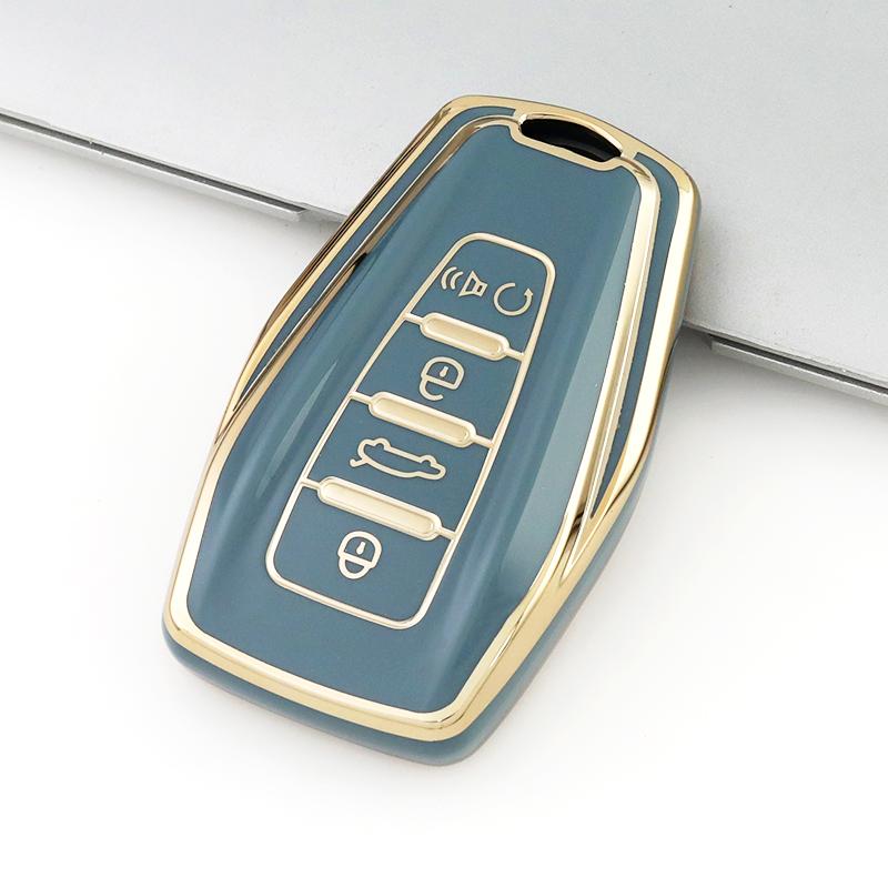 Мода TPU Чехол Брелок Защищенная Сумка для Аксессуаров Чехол-Крышка для Пульта Автомобильного Ключа для Geely Coolray 2024 X6 Emgrand Global Hawk GX7