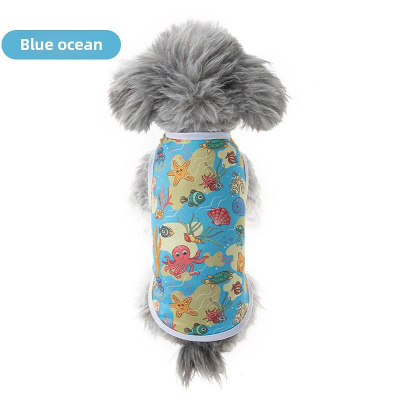 Жилет для питомцев с принтом щенка и собаки, мультяшный милый жилет, одежда для кошек, одежда для питомцев, жилет для собак