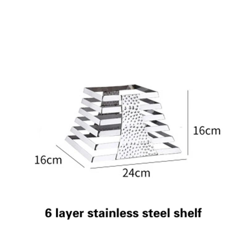 Подставка для дисплея из нержавеющей стали Дисплей для кафетерия Дисплей для десертов к чаю Формы для украшений свадебного банкета и коктейльной вечеринки