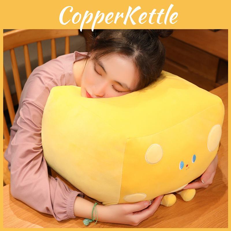 Butter Cube Cheese Yellow Plush Toy Stuffed Doll Cartoon Decoration Gift Kids