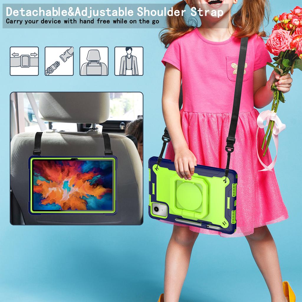 Чехол-подставка с вращением для Lenovo Idea Tab K11 Gen2 Xiaoxin Pad 11 2025 2024 M11 TB336FU 336ZU 335FC 331FC 330XU Крышка с ручкой-захватом