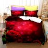 3D Flower Bedding Set Romantic Love Quilt Cover and Pillow Case 2/3 Pieces AU180 * 210 Easy To Clean Home Decoration for Girls' Rooms