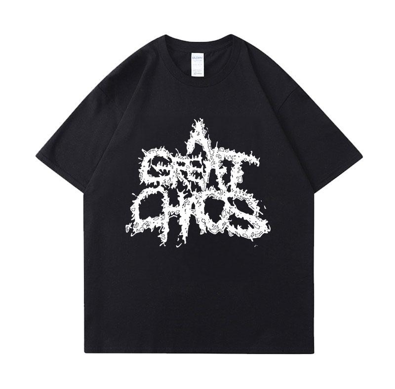 Ken Carson A Great Chaos Spellout Graphic Tshirt Unisexs Clothing Vintage Hip Hop Tee Shirt Unisex 100 Cotton T Shirt Streetwear