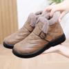 Winter Snow Boots Fleece Thickened Warm Fluffy Shoes Small Fragrant Wind Women's Short Boots Leather Waterproof Mother Shoes