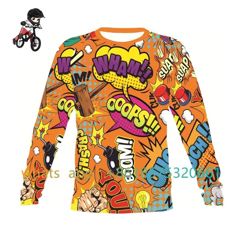 Kids Downhill Jerseys Ciclismo Mtb Offroad Dh Motorcycle Jersey T-shirts Bmx Bike Clothes For Children Ciclismo