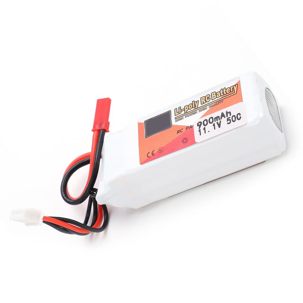 11,1 В 900 мАч 50C LiPolymer Lipo аккумуляторная батарея JST Plug для радиоуправляемых автомобилей, лодок, вертолетов