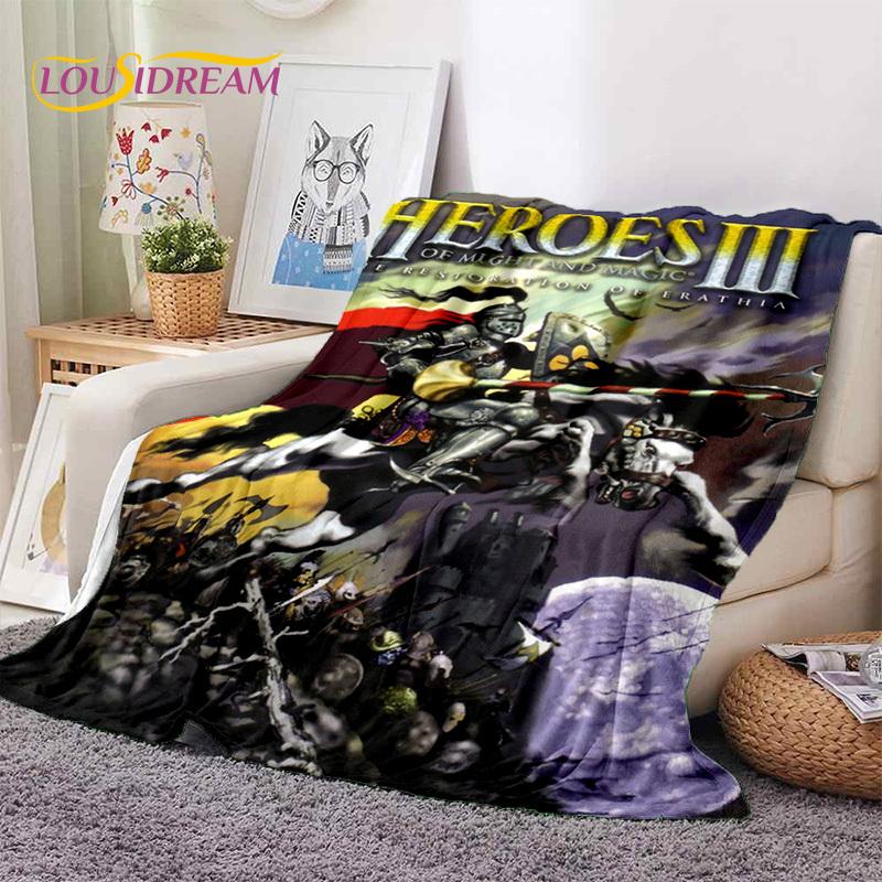 HD Heroes of Might and Magic Retro Game Soft Flannel Blanket,Throw Blanket Comfortable Blanket for Picnic Beds Sofa Home Bedroom
