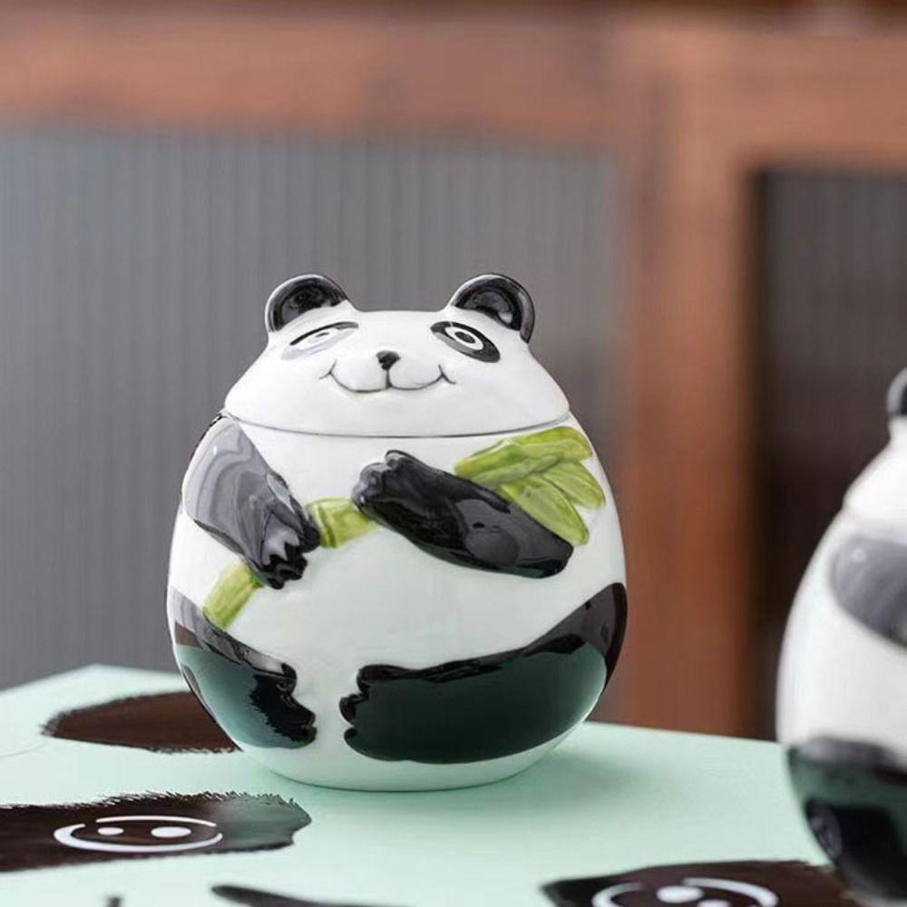 Moisture-proof Panda Tea Jar Cartoon Pattern Tea Box Creative Seasoning Storage Tank  Souvenir