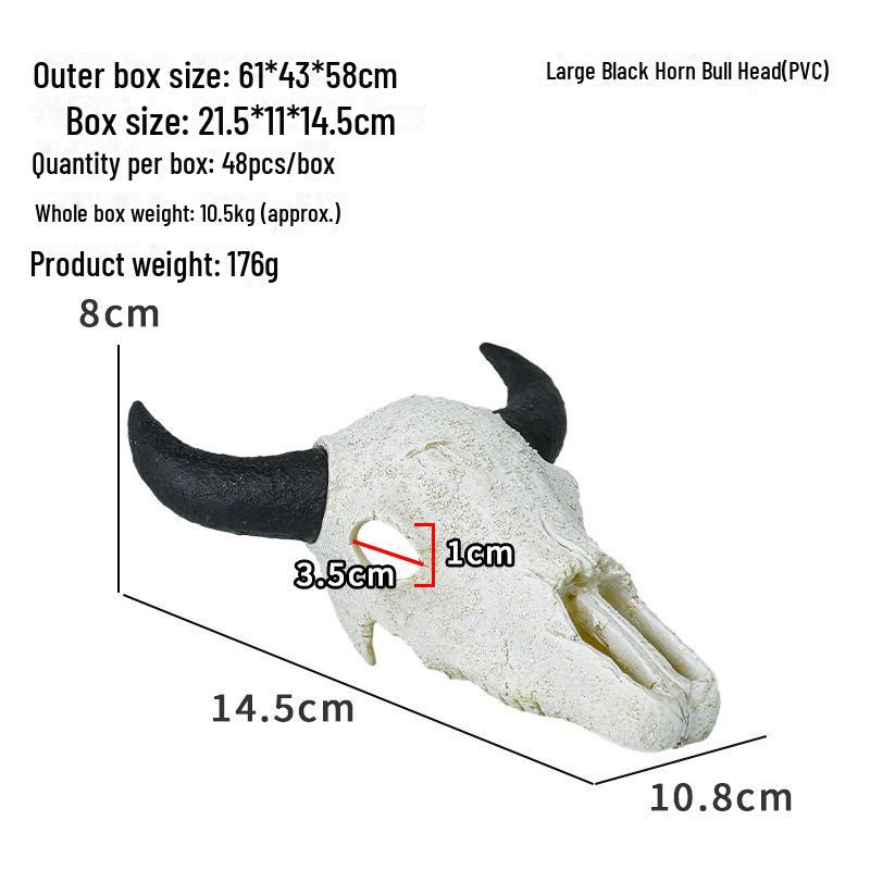 Dinosaur Skull Hiding House: Pet Cattle and Sheep Landscape Skeleton Fish Tank Decoration