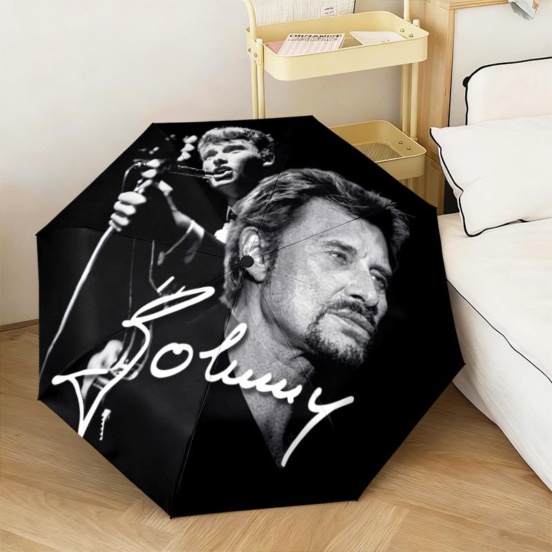 French legendary rock singer and actor Johnny Hallyday umbrella is suitable for all seasons, including home travel and outdoor activities Y19