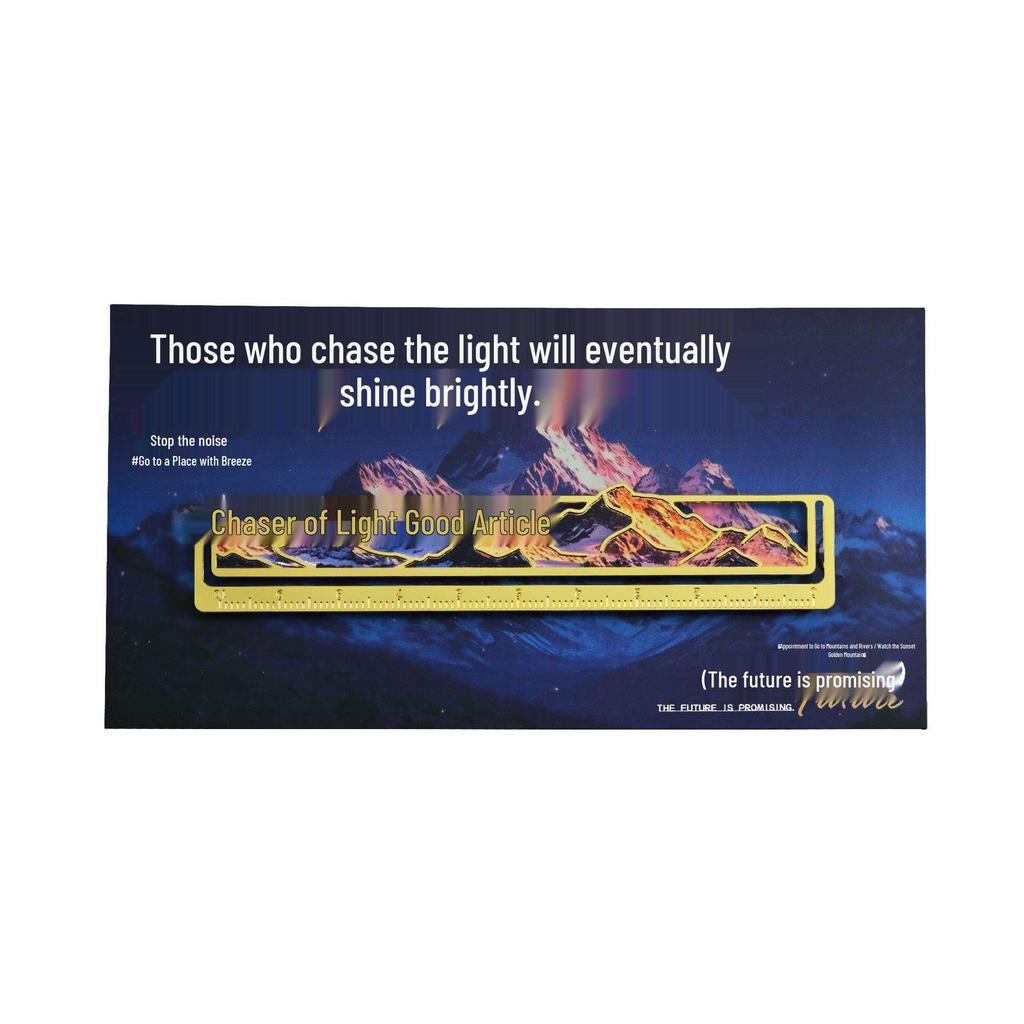 Golden Mountain Cultural Creative Bookmarks - Student Souvenir & Ruler Gift for Back-to-School or Graduation