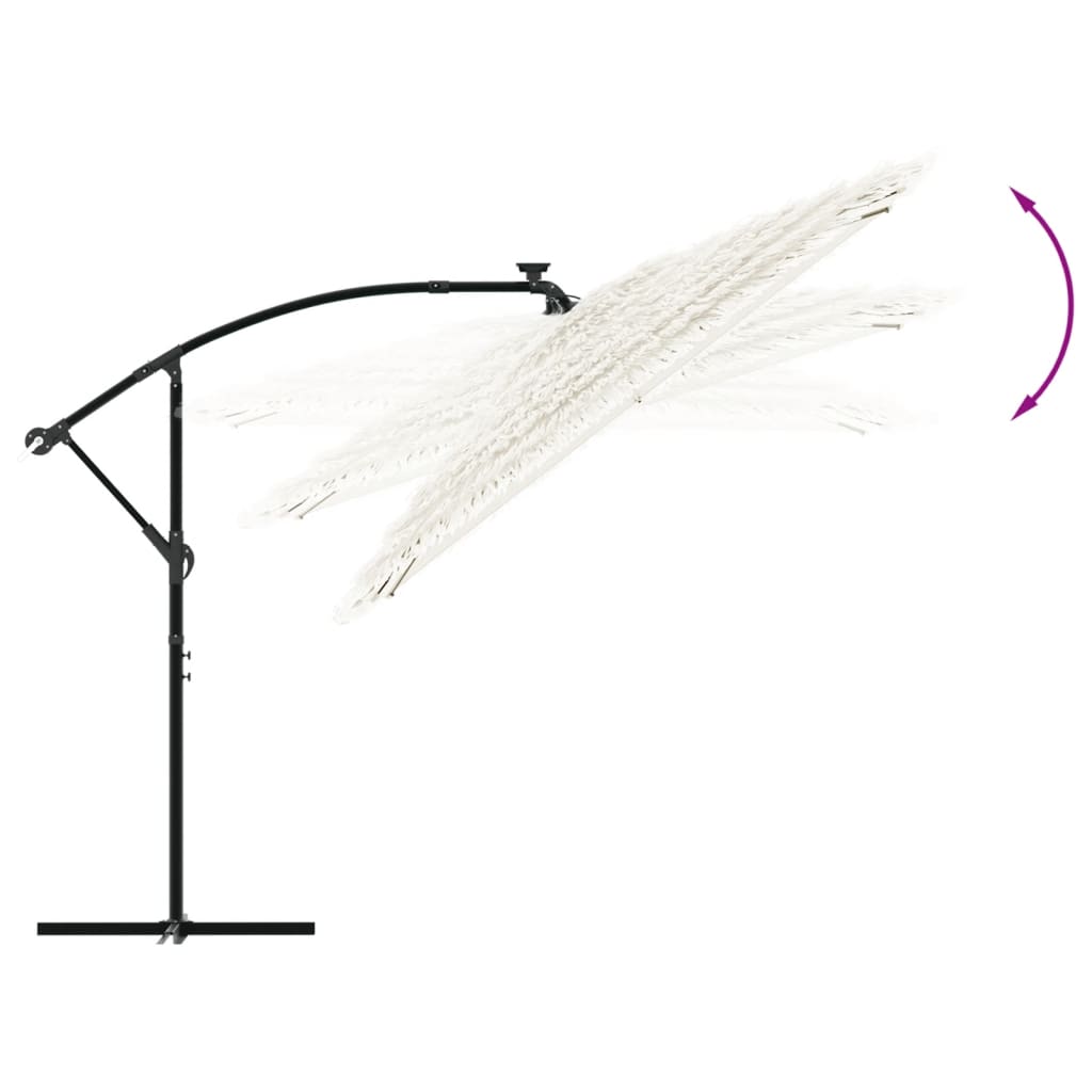 White Sun Umbrella with Steel Pole 269 x 269 x 235 cm