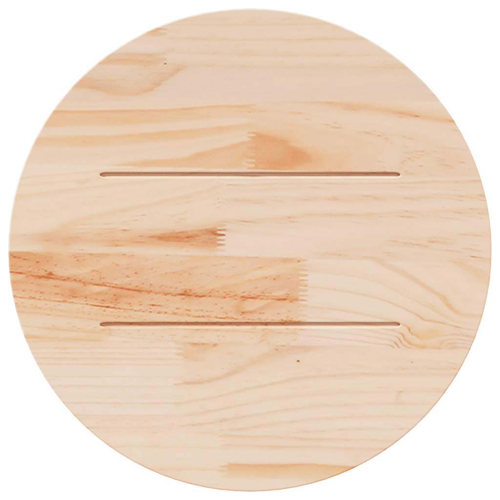 Vidaxl Blat Stołu, Biały, Ø70X2,5 Cm, Lite Drewno Sosnowe