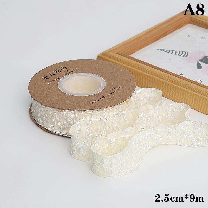 Тисненые Цветочные Кружевные Полиэстеровые Ленты Для DIY Упаковки Коробок Аксессуары Рукоделие Банты Для Волос Свадебный Декор Для Шитья