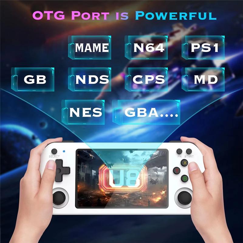 B03B-U8 Ретро Портативная Игровая Консоль Система Linux с Открытым Исходным Кодом Игровая Консоль 128 ГБ Черный