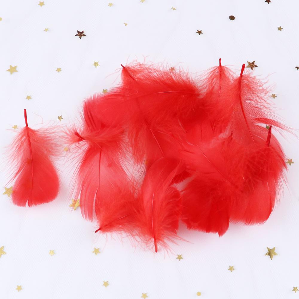 Natural Goose Feathers 4-8Cm Small Floating Leather Pink Swan Feather Plume For Craft Wedding Jewelry Decoration Plumes 100Pcs
