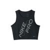 Nike Pro Dri-FIT Letter быстросохнущий тренировочный укороченный облегающий спортивный жилет женские топы черный FB5262-010