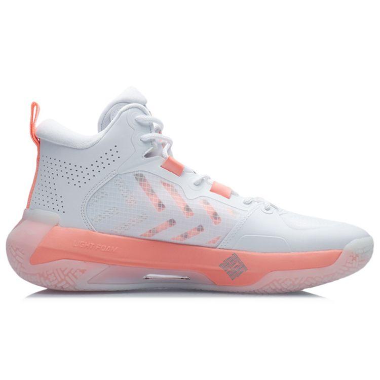 Li-Ning Sharp Blade 2 Fluo Light Orange Мужские кроссовки Белые флуоресцентные светло-оранжевые ABAR087-2