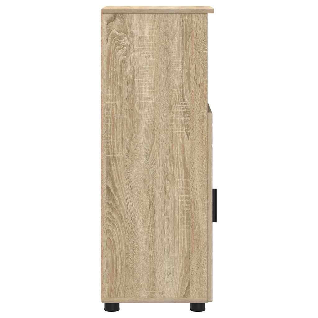 Bathroom Cabinet with Storage Sonoma Oak Finish 30 x 35 x 95 cm