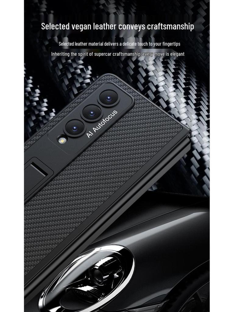 Кожаный чехол-подставка Samsung Fold4 - Креативный, Складной, Ударопрочный дизайн