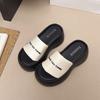 Letter Slippers Women's Summer Outer Wear 2025 Spring and Summer New Casual One-word Slippers Beach Cool Slippers Women's Thick Bottom