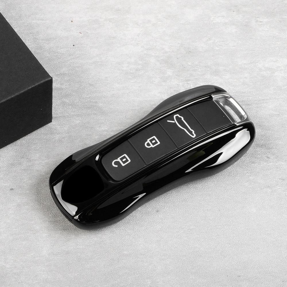 For Porsche Cayenne Key Case Macan718 Paramela Taycan911 Car Key, Piano Black